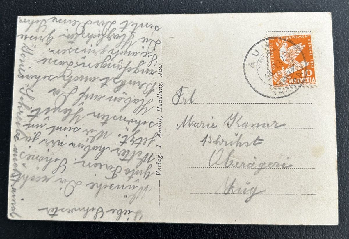 Cartoline postali: Auw Oberdorf  – Usato da Horw venduto da Tellbub 1