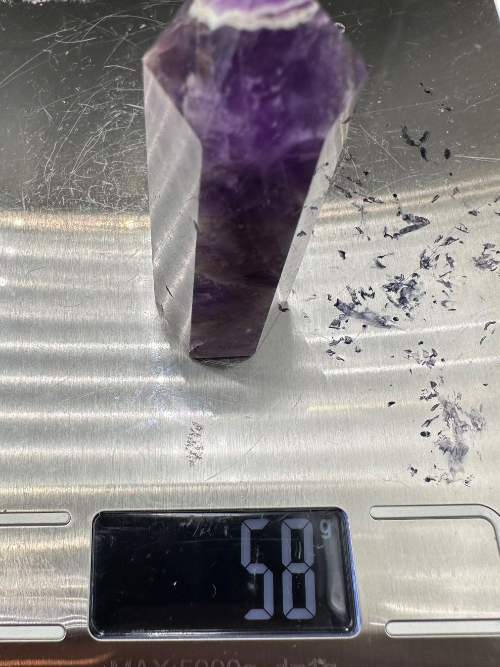 Minerali & Pietre curative: Chevron Traum Amethyst Obelisk, Spitze – Nuovo e nell'imballaggio originale da Männedorf venduto da Handschmeichler 3