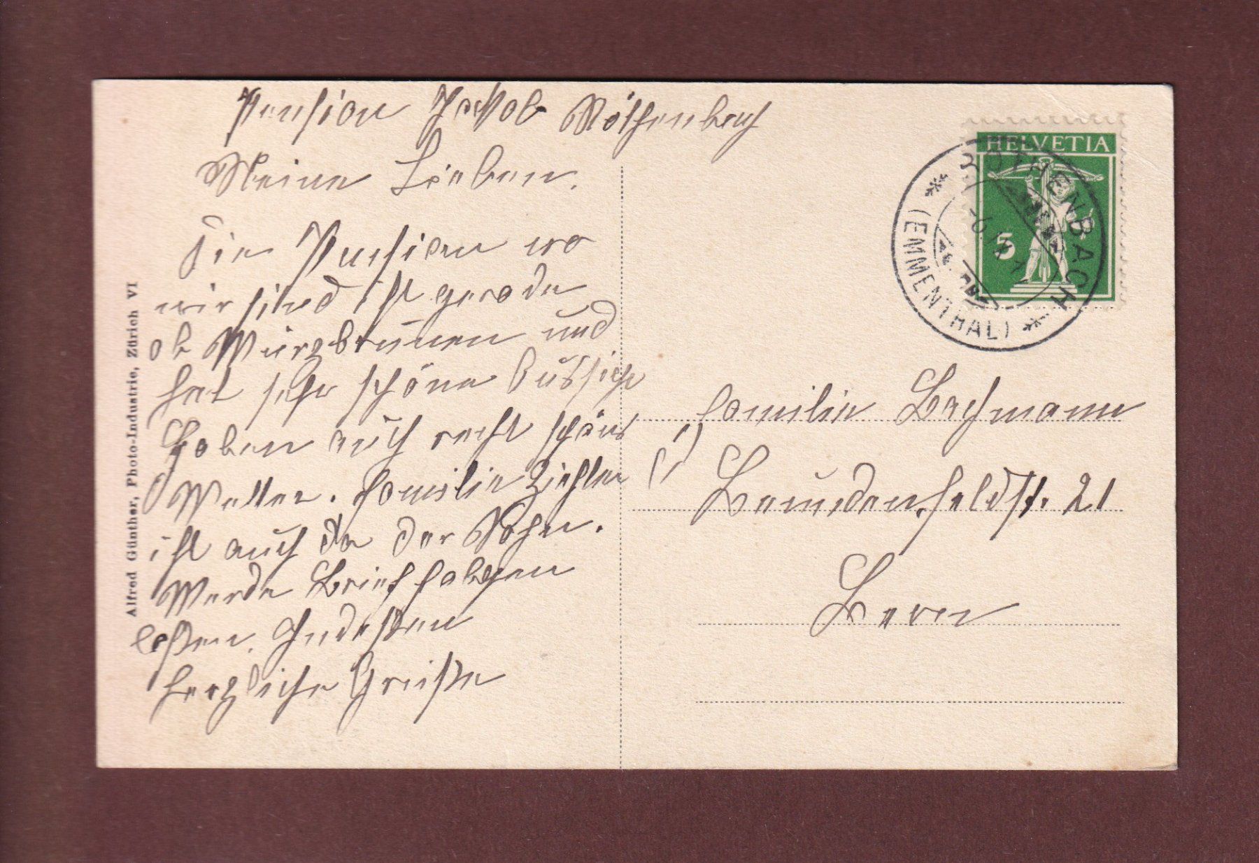 Ansichtskarten: ROTHENBACH - Kirche - 1917 // Eckbug // – Gebraucht aus Pully von nicecards-shop 1