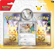 Pokemon 30 Jahre Evoli Set Karte Münze 2 Booster OVP
