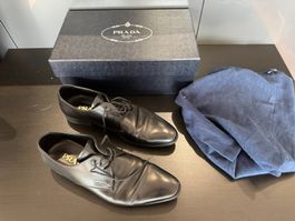 Prada Herren Schuhe Schwarz, Grösse ca 41.5-42.5 gem. bilder