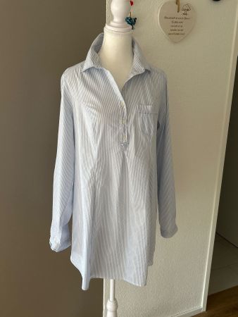 Langarm Tunika hellblau/weiss von H&M Mama