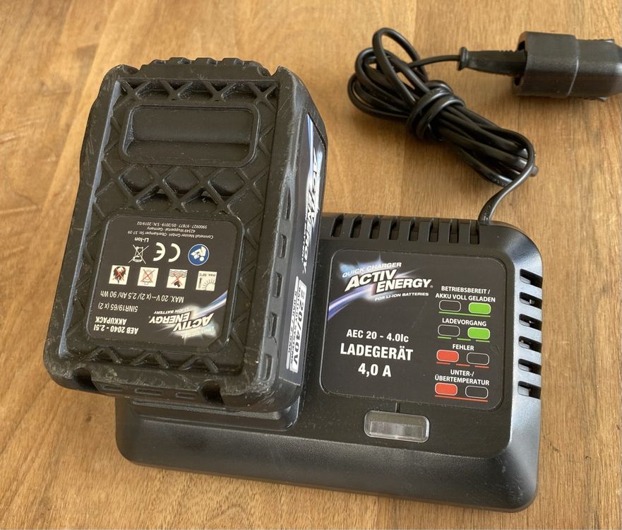 LIION Akku und Ladegerät von FERREX und Aldi 20/40V 5Ah Kaufen auf