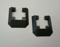 LEGO Teil, dunkelgrau, 2 Stk. für Eisenbahn.