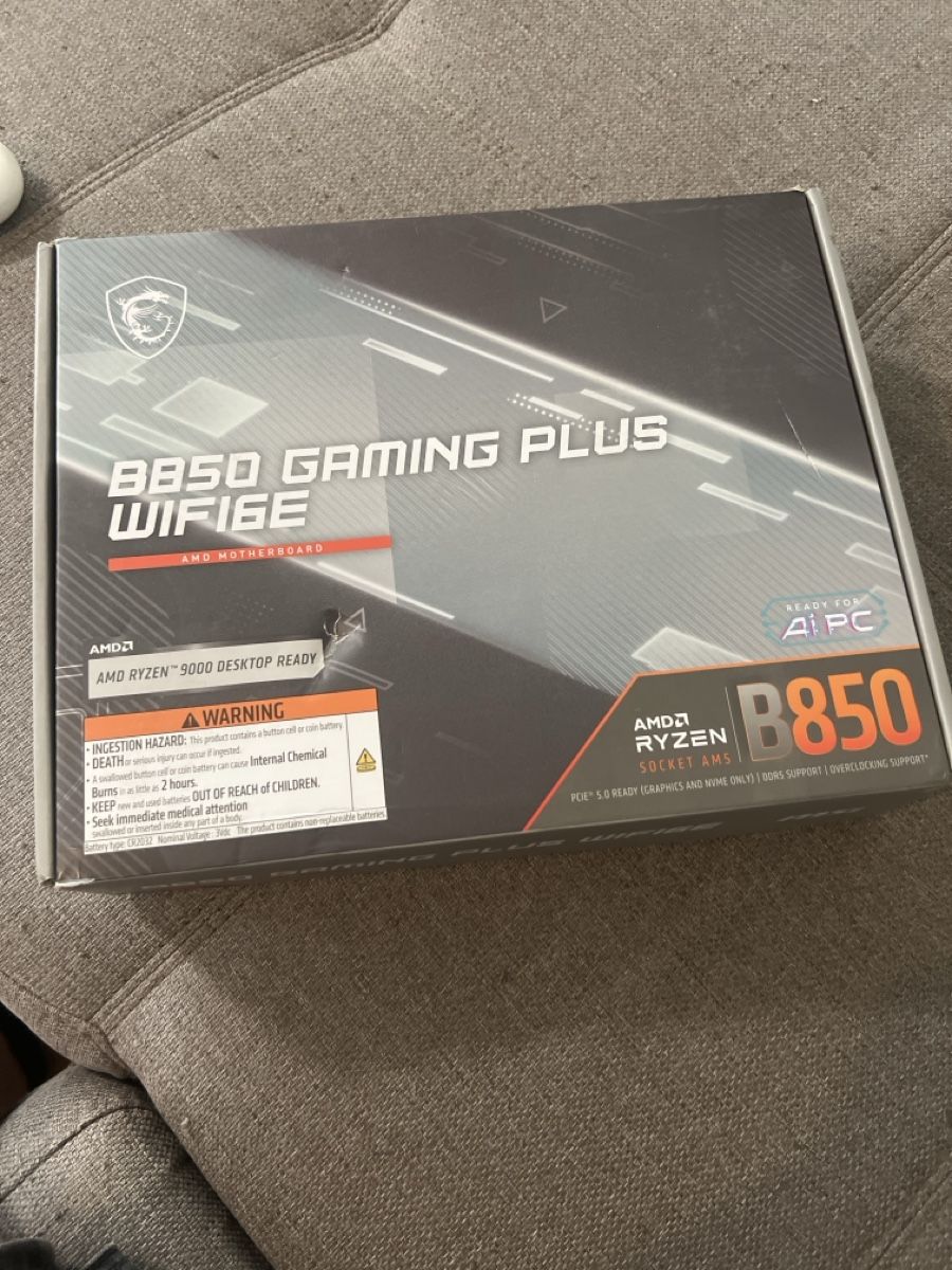 MSI Schede madri: MSI B850 Gaming Plus Wifi6E neuve – Nuovo e nell'imballaggio originale da Savièse venduto da Rafaelzmbx