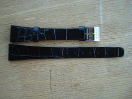 Rado Lederband 15 mm schwarz mit Rado Dornschliesse NOS