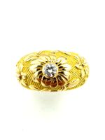 VAN CLEEF & ARPELS. Bague vintage or jaune 18K et diamant