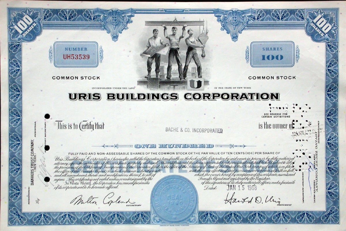 Documents: Uris Buildings Corporation - 1968 – D'occasion à Solothurn par Sgasche