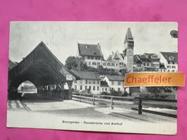 1910 Bremgarten - Reussbrücke und Amthof