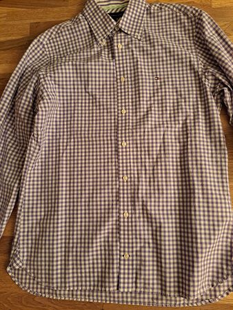 Tommy Hilfiger Herren Hemd kariert violett/weiss