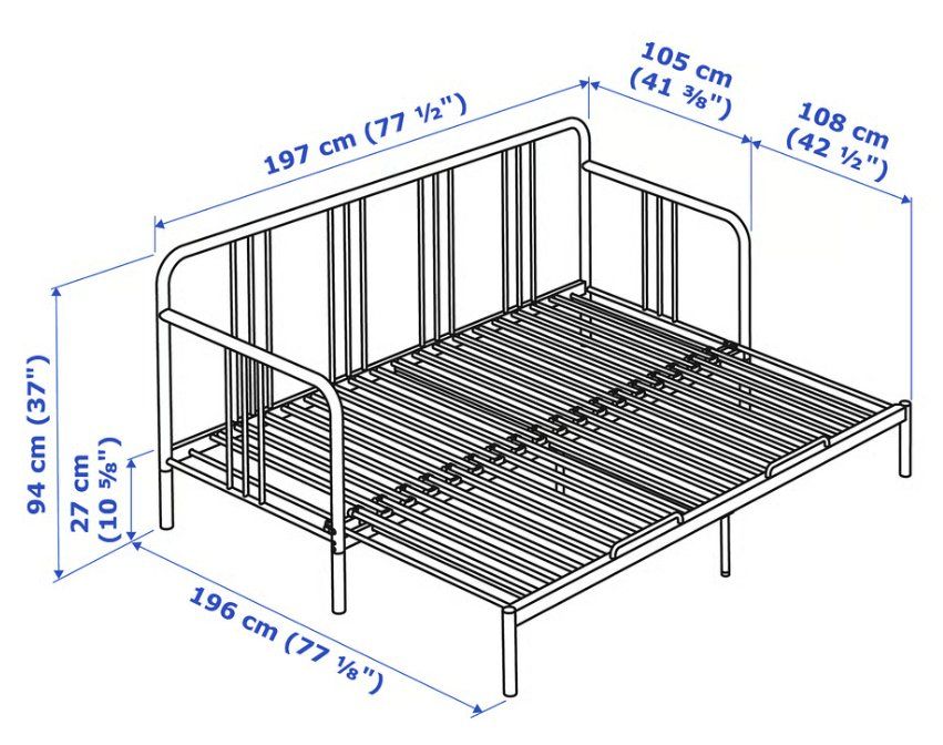 Ikea Divani: Canapé-lit Fyresdal – Usato da Genève venduto da chr_6rbj 4