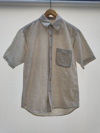 Herren Hemd Savile Row Leinen Mix beige, Grösse S