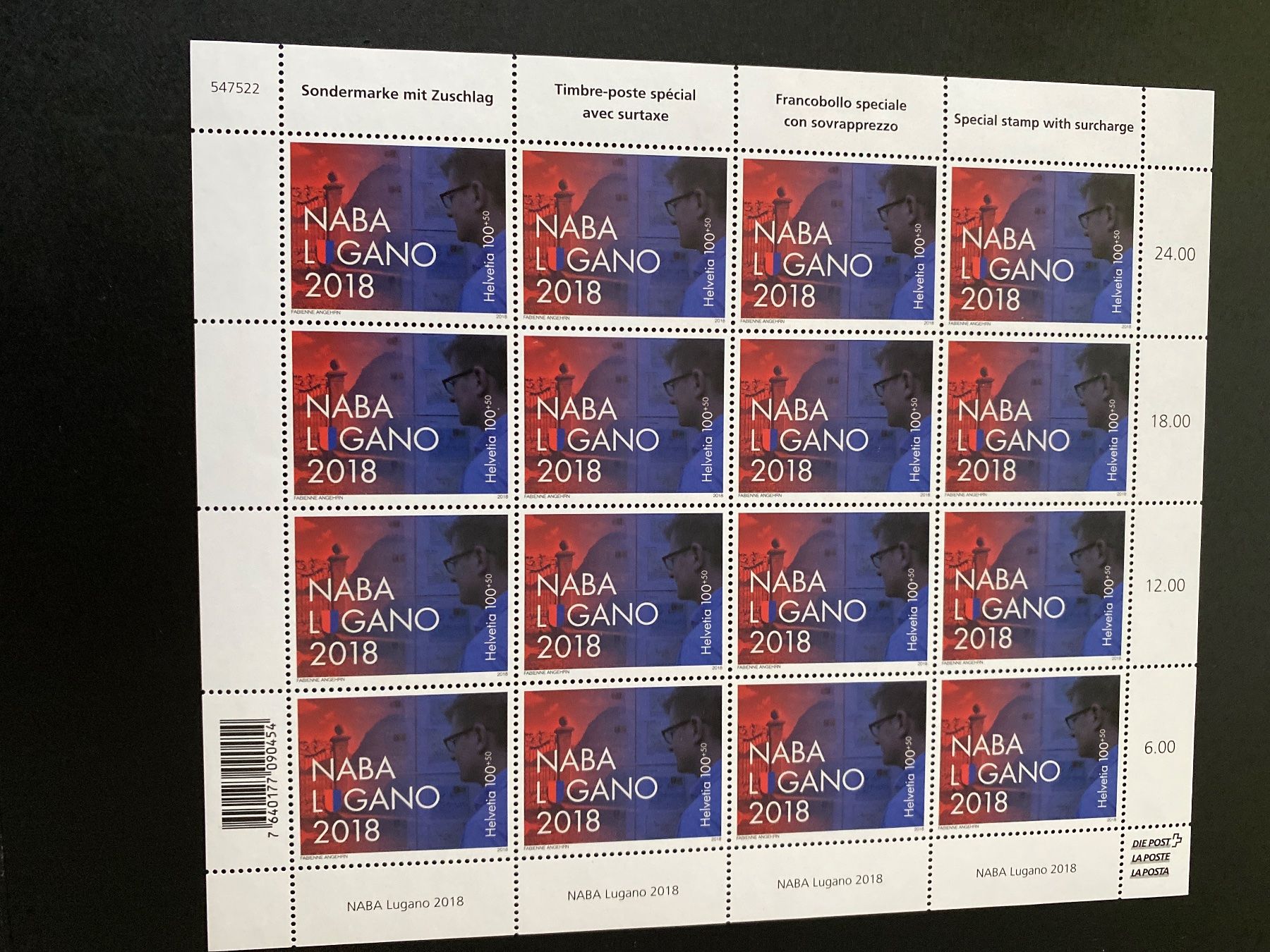 Tutti i francobolli: Bogen 2018 ** NABA Lugano W116 postfrisch – Nuovo (secondo la descrizione) da Niederrohrdorf venduto da leni29