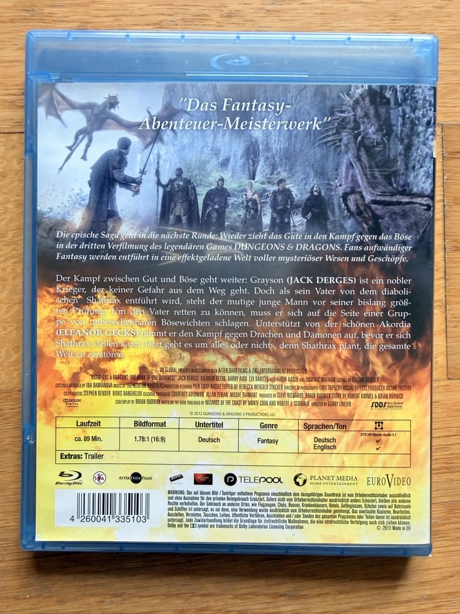 Alle DVDs: Dungeons & Dragons 3 (2012) Blu-ray – Gebraucht aus Kölliken von nerdorado 1