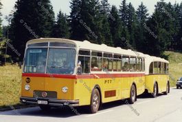 Postauto Postkarte FBW Anhängerzug                   BTM006b