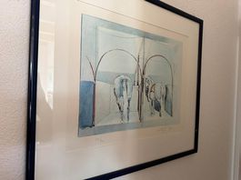 Rolf Knie - Tolle Litho 54/300 in WG-Rahmen! 