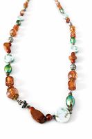 Boho Kette Braun Türkis