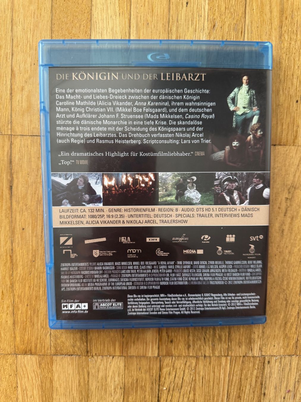 Alle DVDs: DIE KÖNIGIN UND DER LEIBARZT. (BLU-RAY) – Gebraucht aus Basel von san_2qlq 1