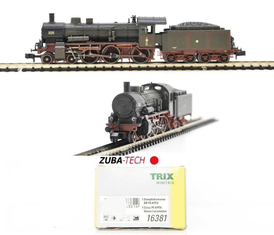 Trix 16381 Dampflok BR P8 KPEV Spur N GS Digital mit OVP (Gebraucht) in ...
