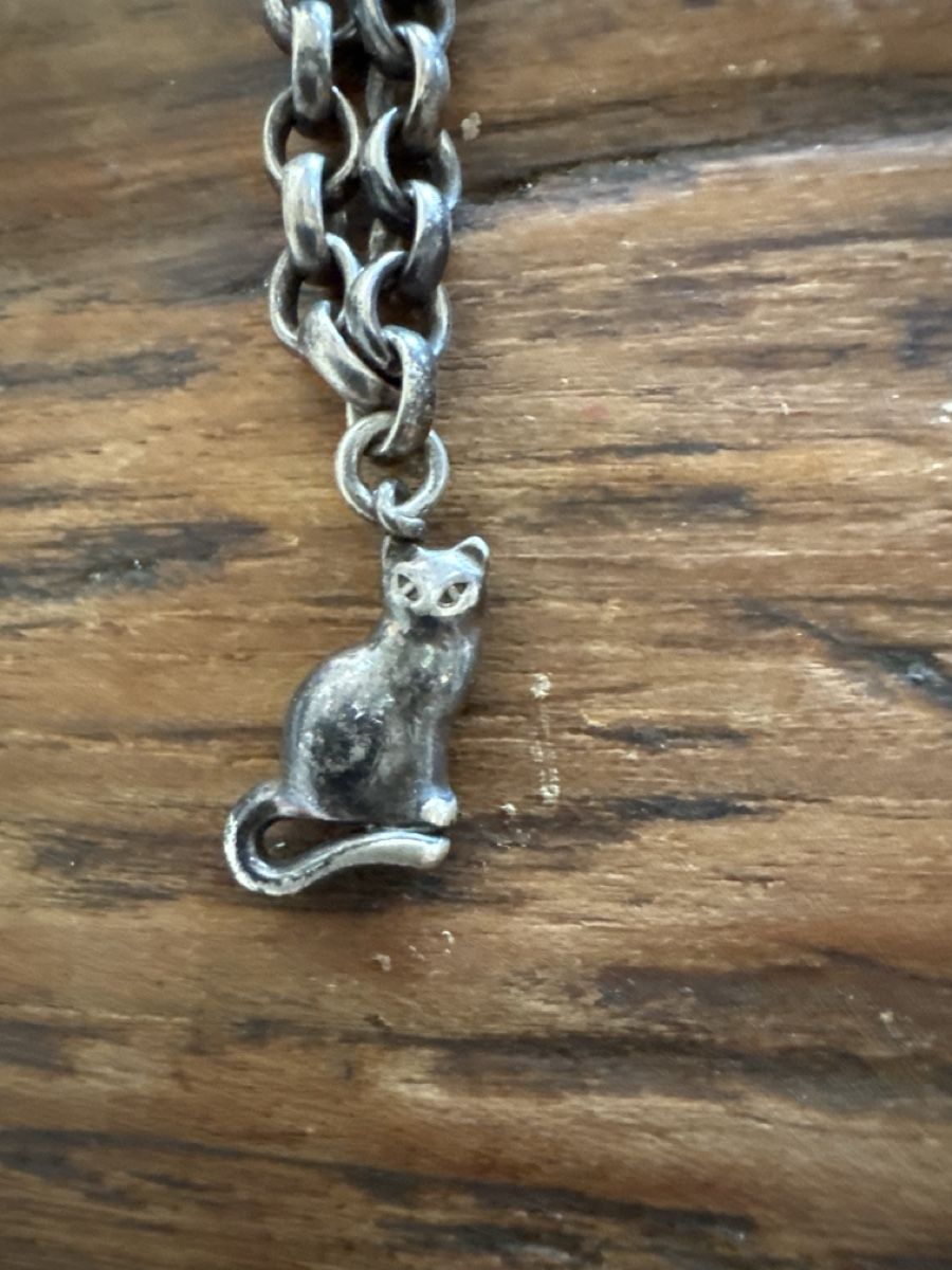 Bracciali & Braccialetti: Hübsche Armkette aus Silber Katze 22g  – Usato da Basel venduto da Joshy03