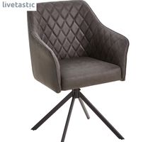 4 x ARMLEHNSTUHL Sitzfläche 360° drehbar Mikrofaser G