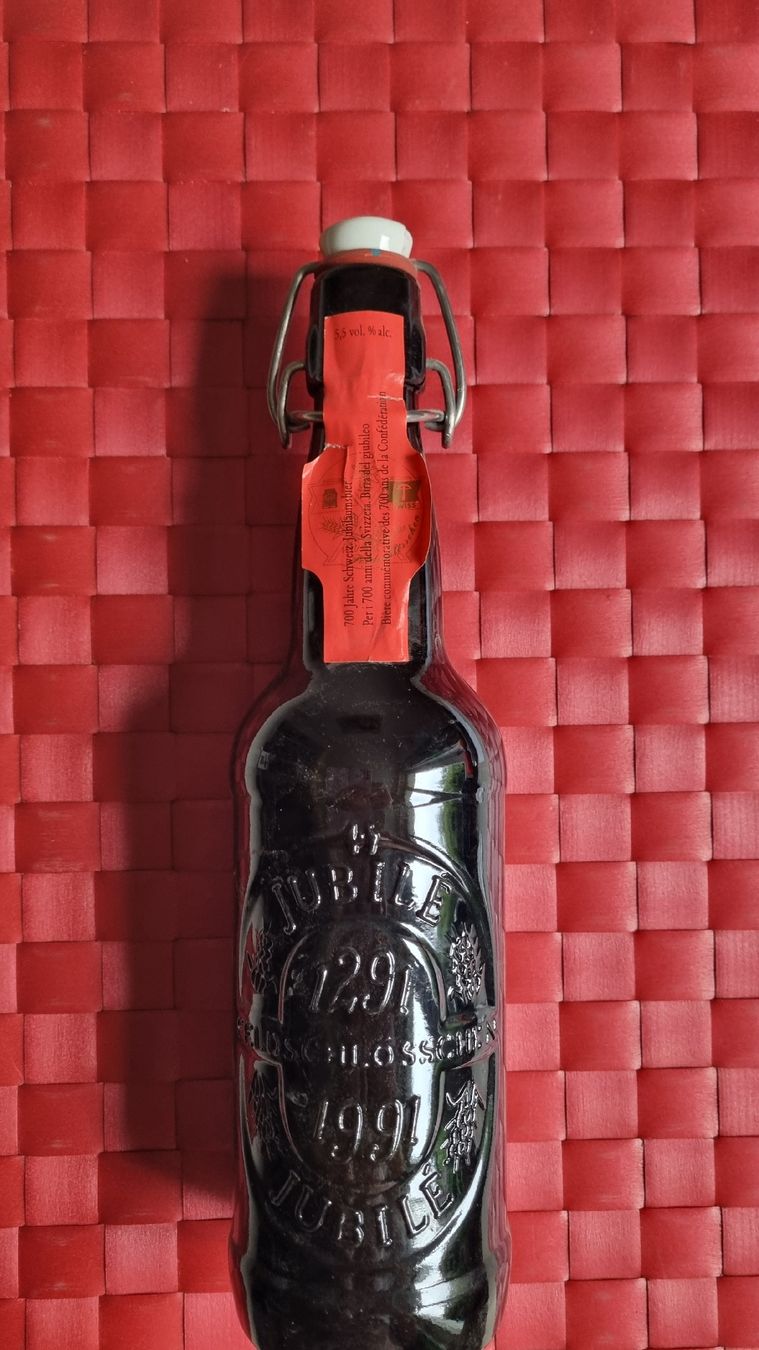 Feldschlösschen Bicchieri, Caraffe & Bottiglie: Jubiläumsbier  Feldschlösschen 1291/1991 – Nuovo (secondo la descrizione) da Schöftland venduto da aiiko 1