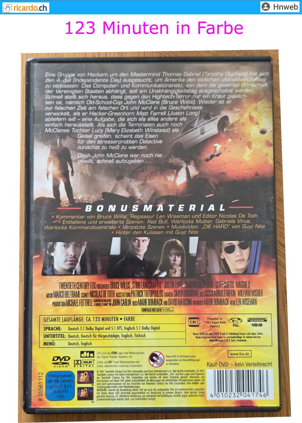 Tutti i DVDs: DVD-Film: STIRB LANGSAM 4.0 – Usato da Kaisten venduto da Hnweb 1