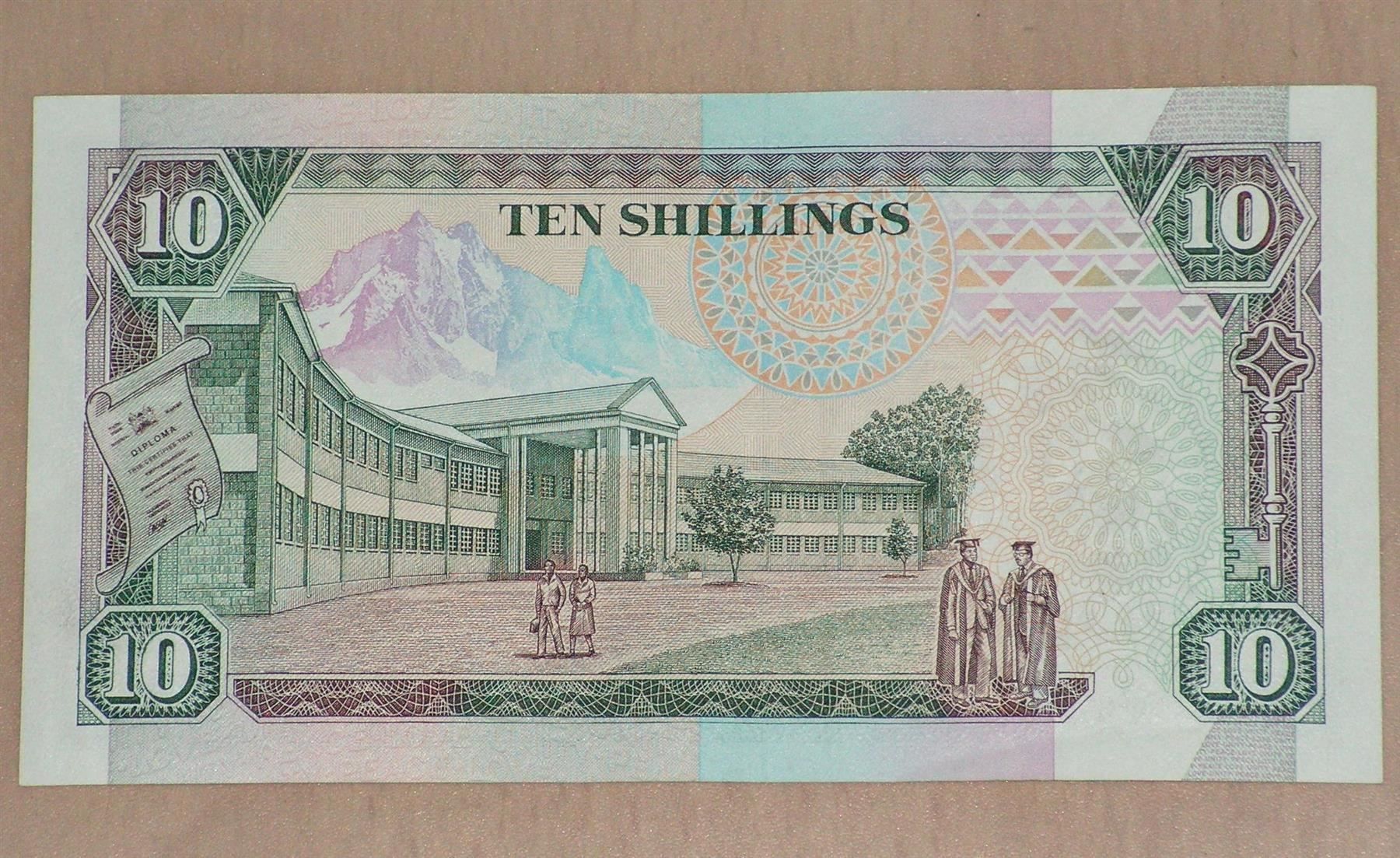 Banconote: Banknote Kenya 10 Shillings, 1992 – Usato da Oberriet SG venduto da Manick 1