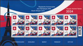 2024, Nr.2011 Zierbogen (Olympia Paris) mit ET-Stempel.