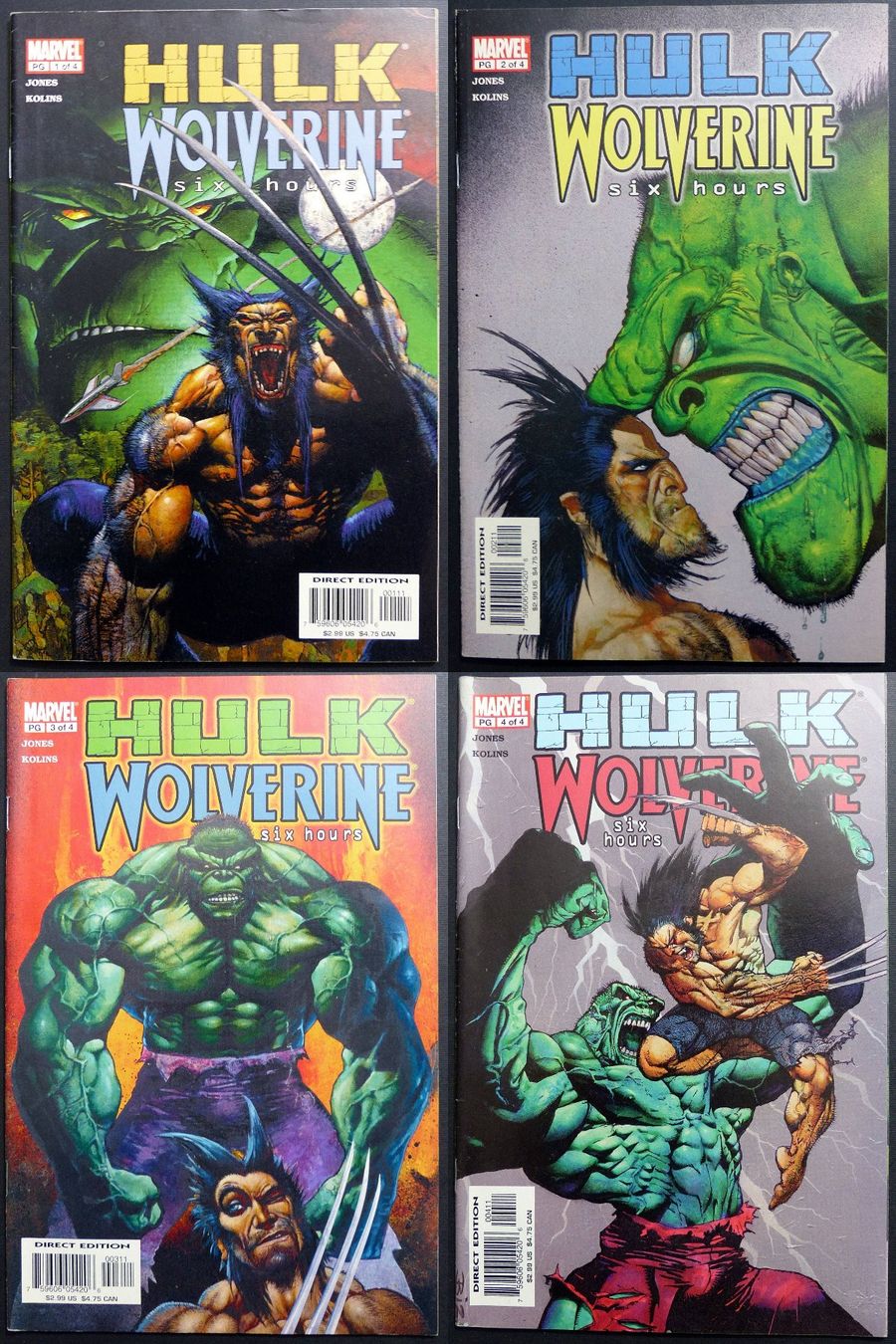 Fumetti: HULK WOLVERINE SIX HOURS COMPLETE 4 PART STORY MARVEL 2003 – Usato da Lugano venduto da YouWantUS