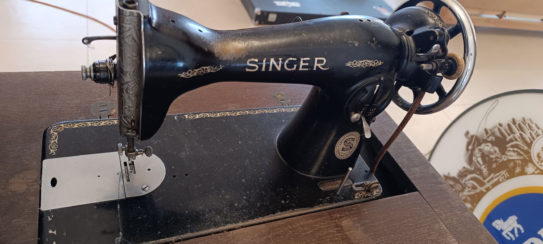 Singer Macchine da cucire: antike Singer Nähmaschine – Difettoso da Kienberg venduto da Shoppingdinge 4