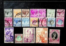 SINGAPOUR TIMBRES OBLITÉRÉS 1948-1953 /T522