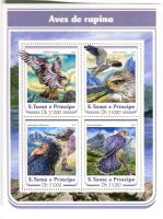 Block "Fischadler, Merlin, Gleitaar". São Tomé und Príncipe