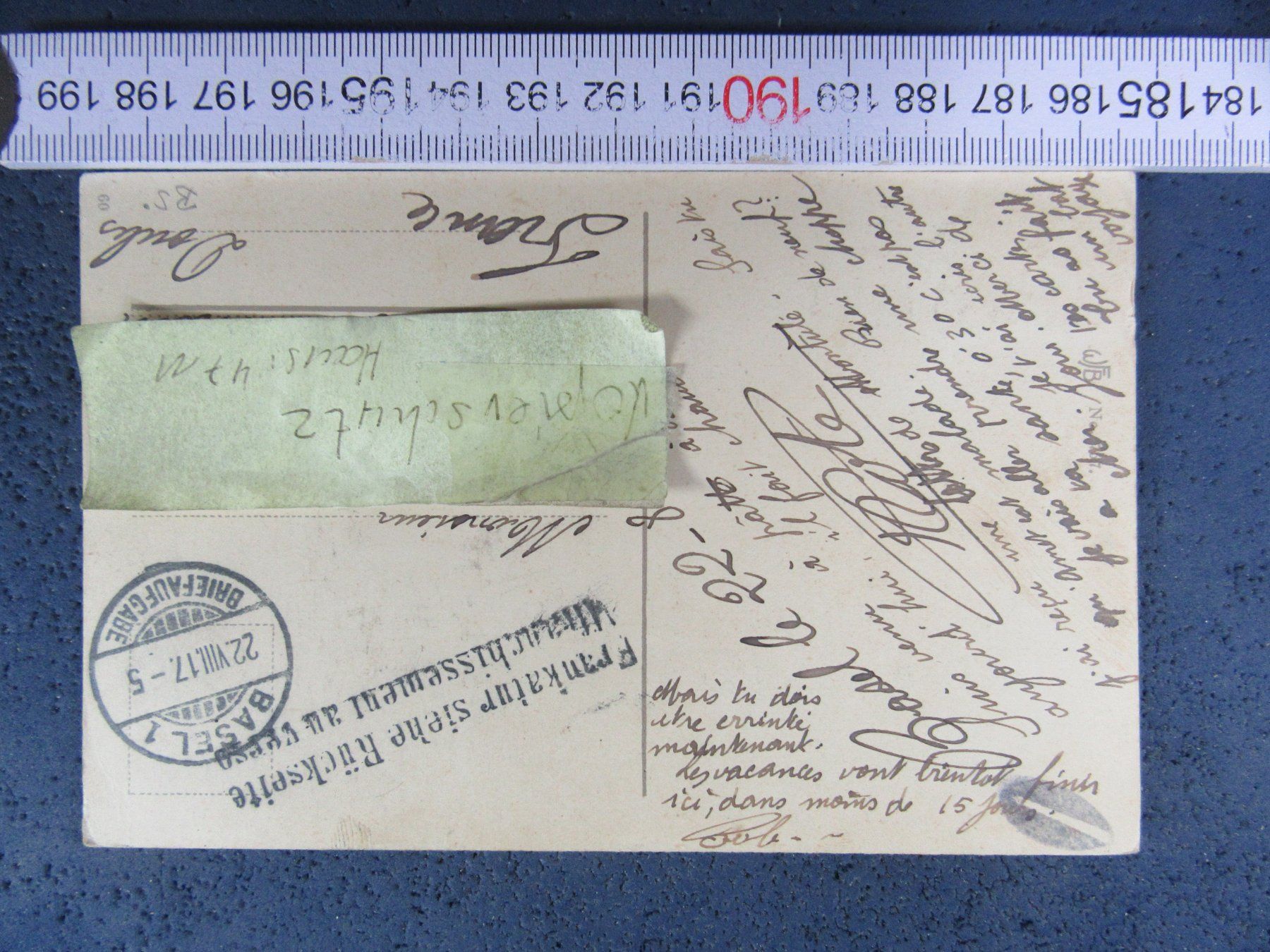 Cartoline postali: BASEL 1917 ZENTRALBAHNSTRASSE POST-GEBÄUDE BS AK – Usato da Ettingen venduto da Hausi4711 1