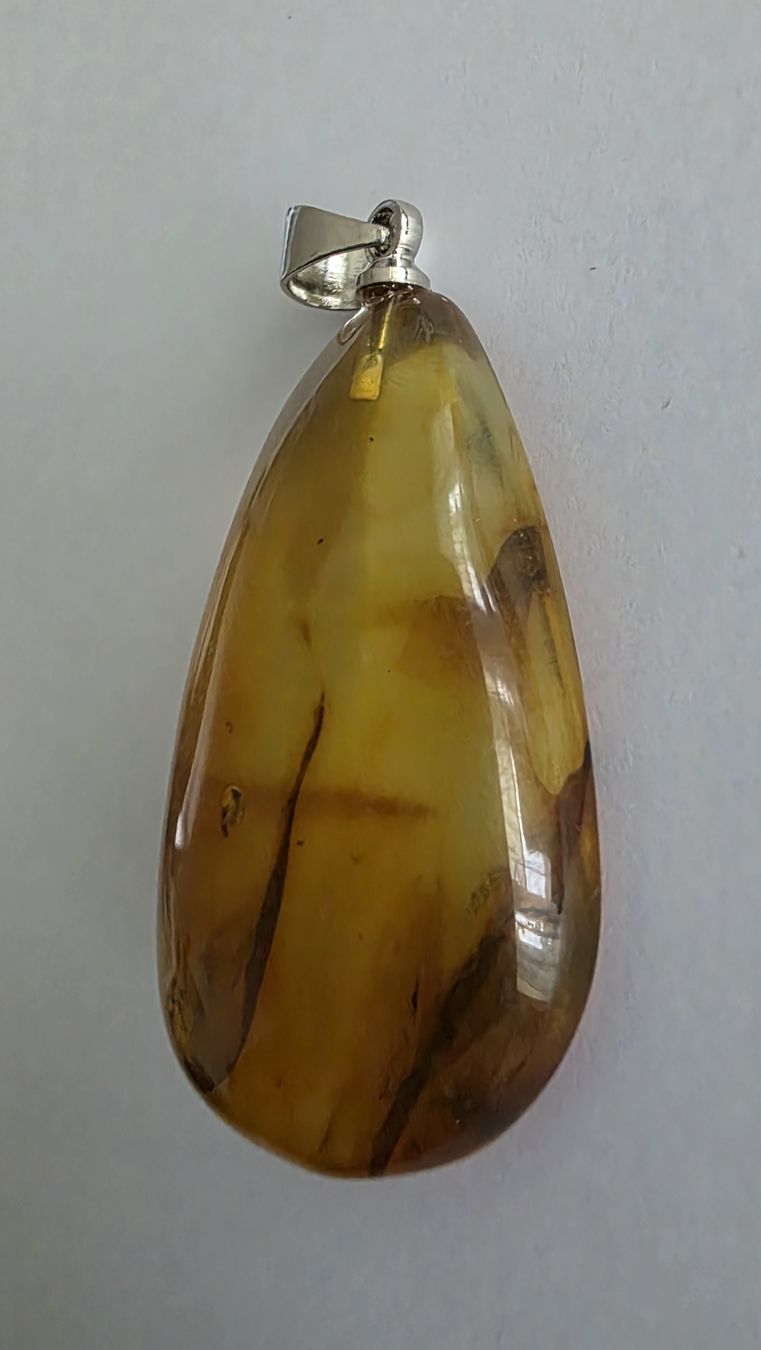 Anhänger: Bernstein-Anhänger ca. 4x2cm. – Neu und originalverpackt aus Menziken von Mirager 3