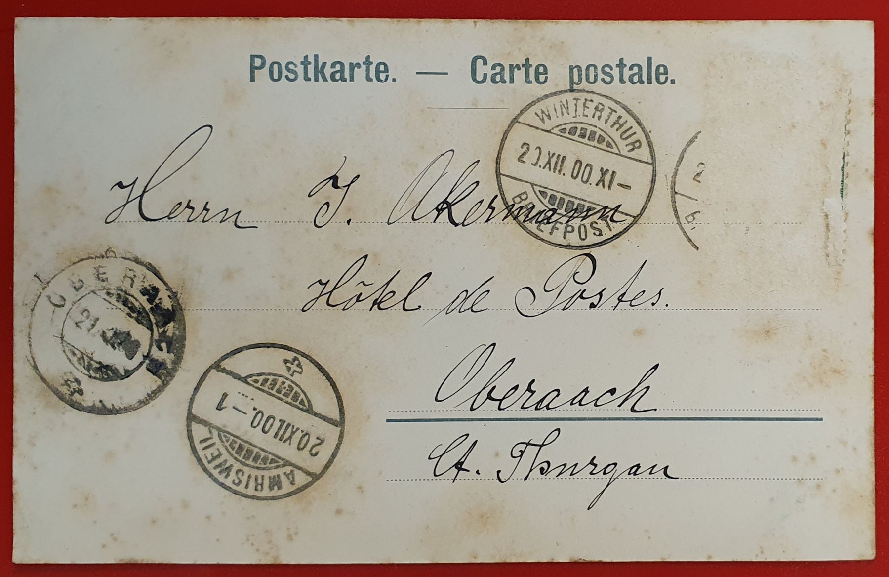 Cartoline postali: Winterthur 1900 - Das neue Postgebäude – Usato da Kreuzlingen venduto da Rschweiz1 1
