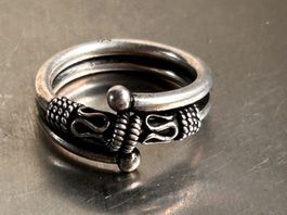 Silber Ring, Indiana Snake! ( Gr. 50)