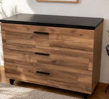 Commode moderne bois et noir  Très bon état
