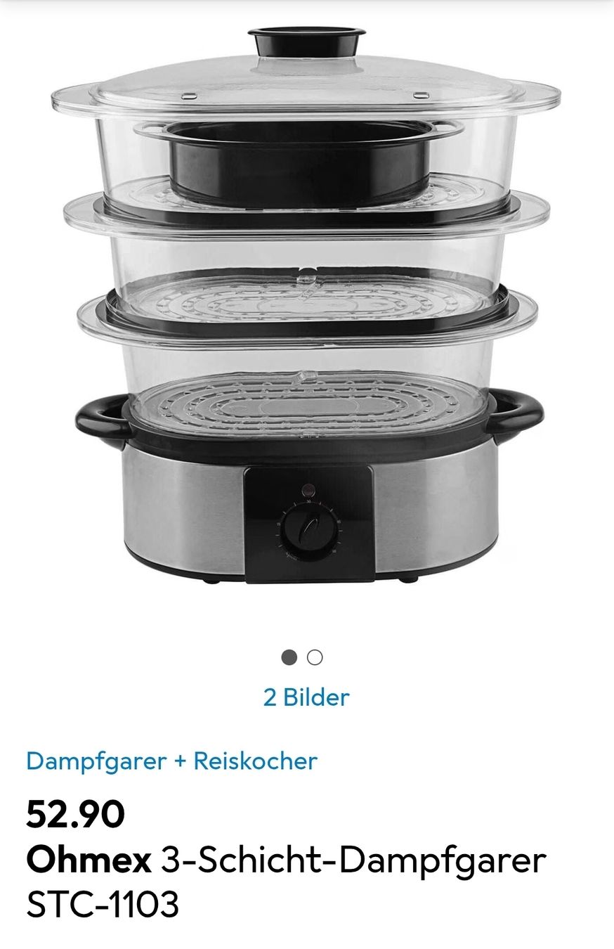 Appareils de cuisine: Ohmex Dampfgarer  – Neuf (Voir description) à St.Peterzell par the2ndchance