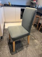 6x IKEA Stühle mit Stoffbezug in Petrolblau