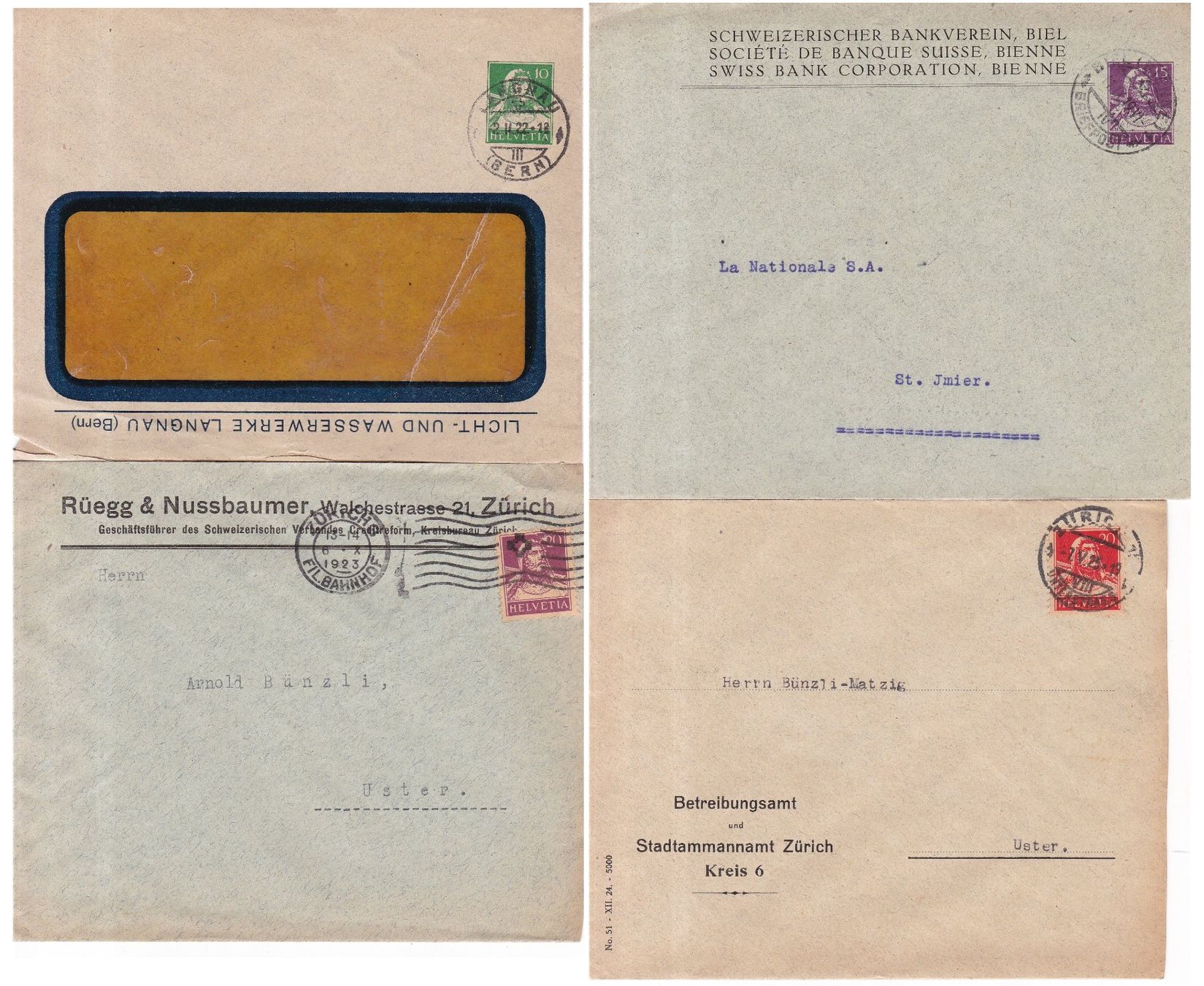 Alle Briefmarken: 30 Stk. Alte CH Briefe, Postkarten, Belege – Gebraucht aus Münchwilen AG von Nesar 3