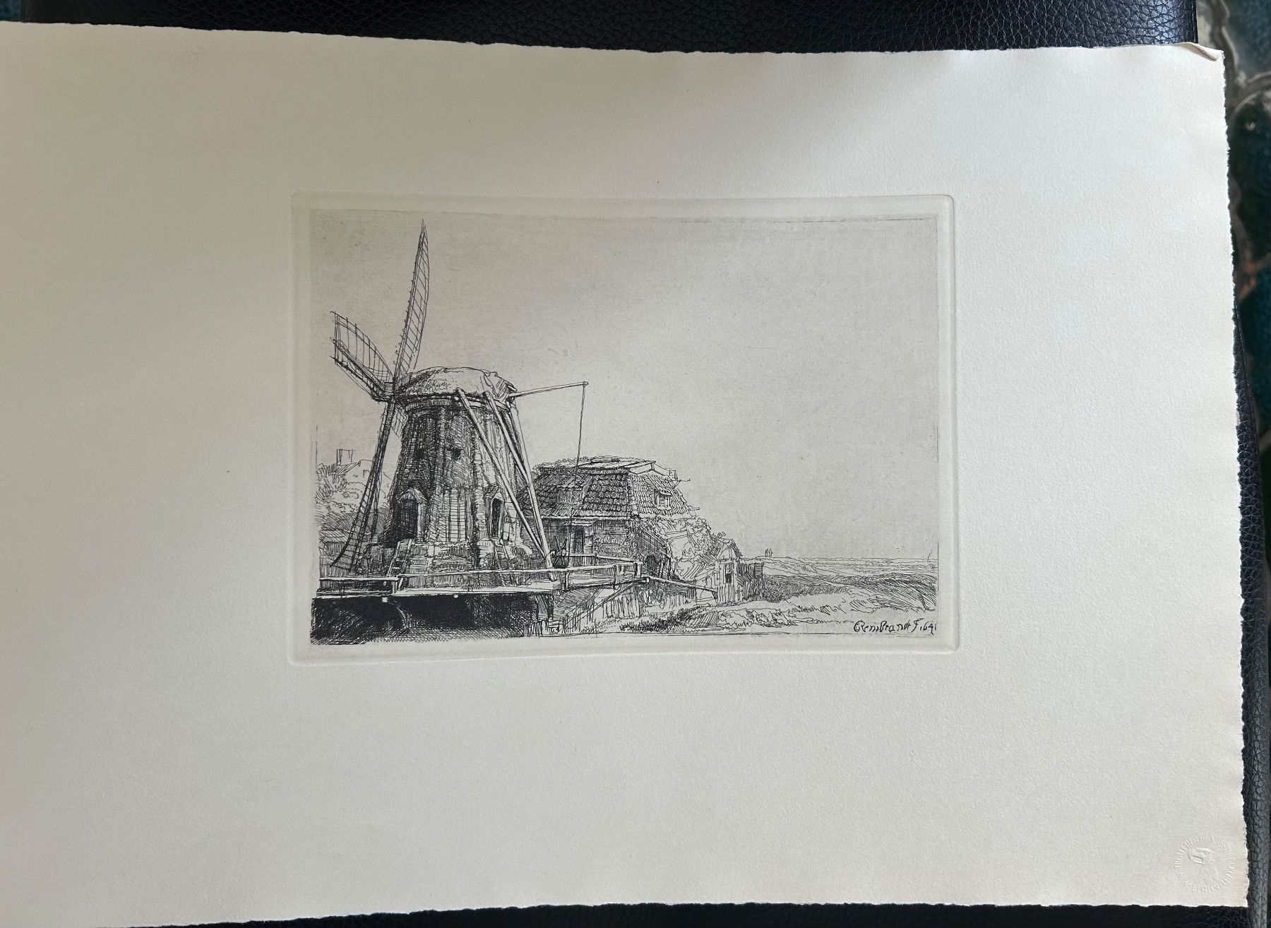 Dipinti: Rembrandt Radierung Windmühle – Usato da Emmen venduto da Carbru 1