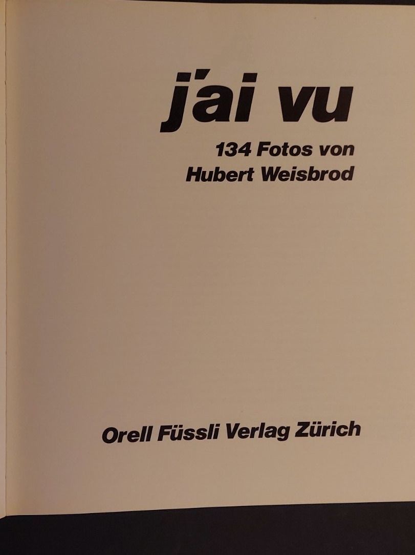 Libri: j'ai vu  /Hubert Weisbrod – Usato da Zürich venduto da t24_de 1