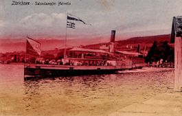 Helvetia Dampfer 1912 auf dem Zürichsee