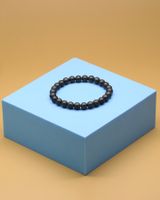 Elastisches Armband aus schwarzem Turmalin
