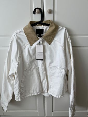 Gewachste Jacke mit kontrastierendem Kragen