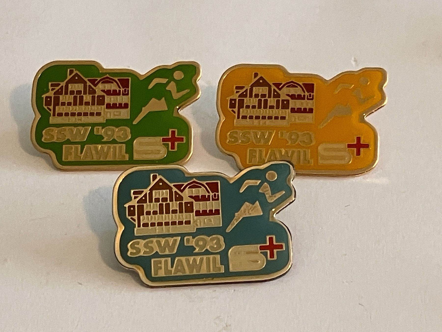 Placchette & Badge: 3 Pin SSW Flawil 1993 Samariter – Usato da Basel venduto da djwwpp
