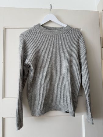 M&S Collection Wool Blend Ribbed Jumper, Size Small