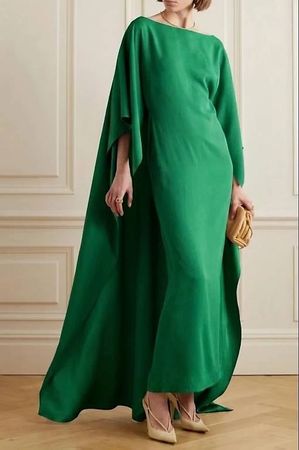 Luxus TALLER MARMO drapiert Cape Maxikleid Gr. S/M It Gr.40