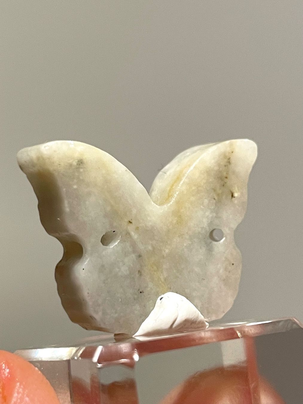 Ciondoli: Echte chinesische -Jade Schmetterling Ca.2cm – Nuovo (secondo la descrizione) da Schiers venduto da sisikristall 2